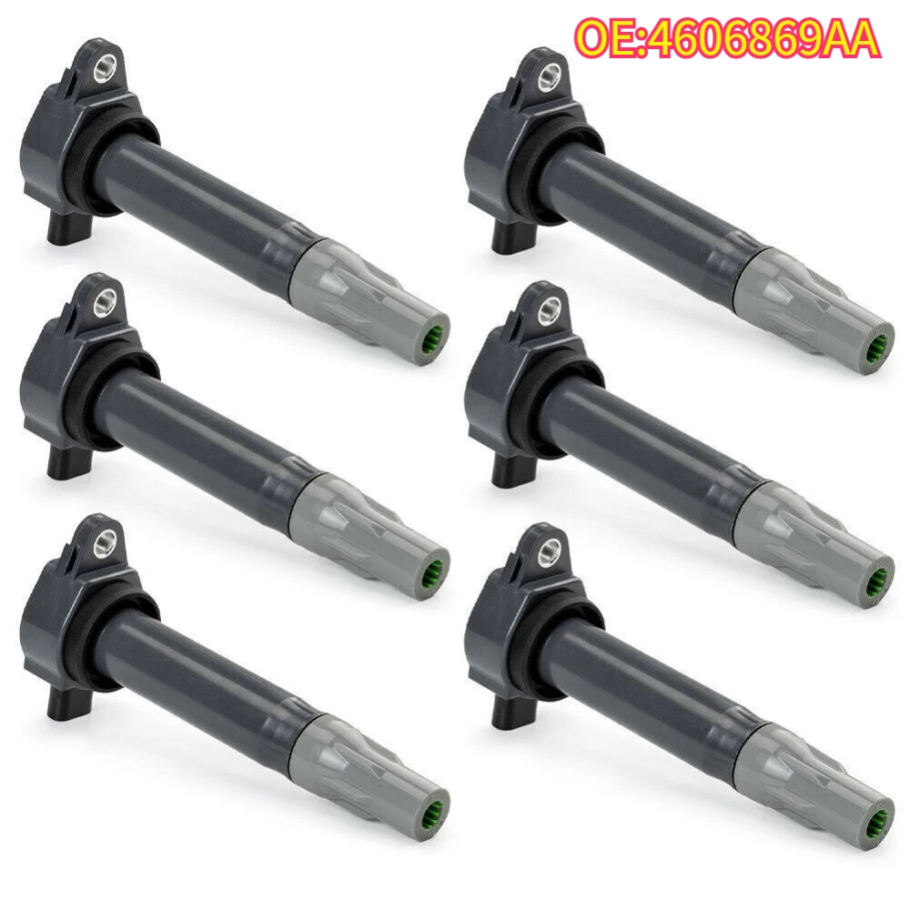 

High quality New For 1/6Pcs 4606869AA SORGHUM Ignition Coil Dodge Journey Avenger Grand Caravan V6 Chrysler 300C 2.7L 3.5L