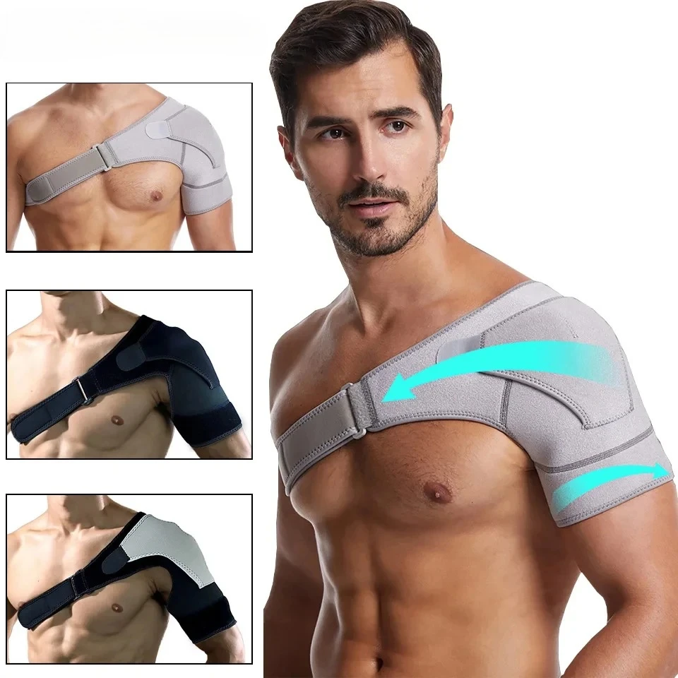 

Adjustable Shoulder Support Brace pad Belt Band Strap Wrap Neoprene Shoulder Compression Sleeves Back Brace Guard Bandage Unisex