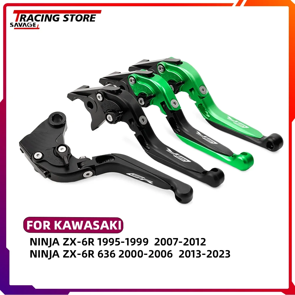 

New For KAWASAKI NINJA ZX6R ZX-6R 636 Folding Clutch Lever Brake Lever ZX 6R Accessories Motorcycle Adjustable Extendable Handle