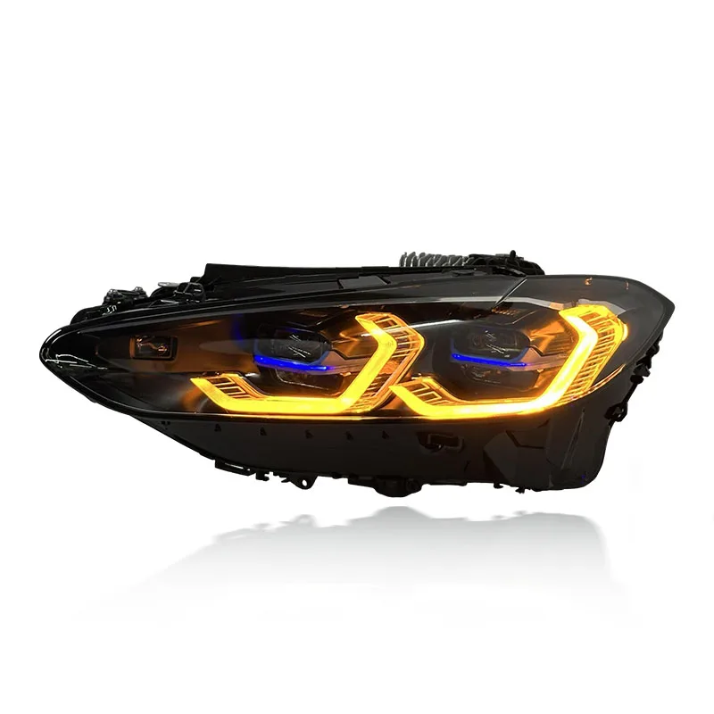 Auto Car Parts Custom Tri-Color For BMW 4 Series G22 G82 Headlight 21-24 Yellow White Amber Switch Turn Signal Lamps