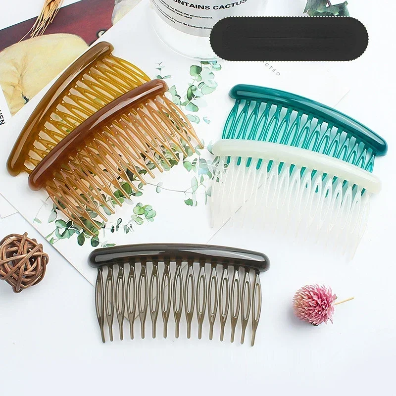 Children Candy Color Hair Brush Comb Clip Women Baby Hair Hairpin Headdress Anti Slip Fixation Bangs Comb Hair Style Accessories