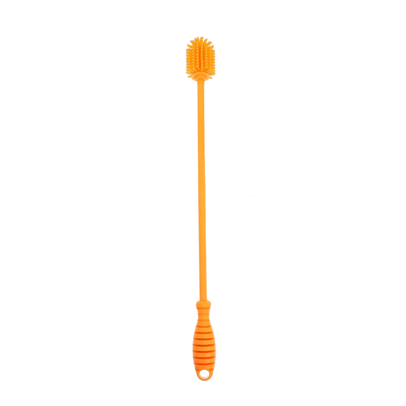 1Pcs Long Handle Bottle Cleaning Brush Silicone Bristles Hangable Design Space Saving for Baby Bottles Glass Cups Food Jars