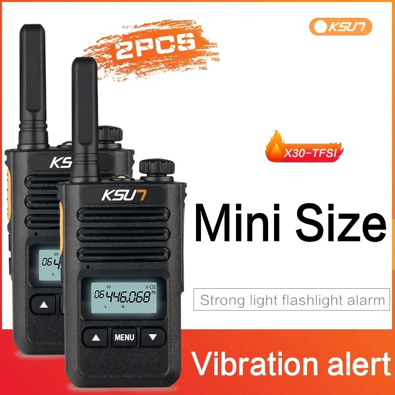 KSUTXKB-walkie-talkie portátil para niños, estación receptora de Radio, 2 piezas, con carga USB