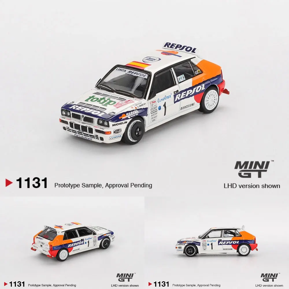 

Препродажа MINIGT 1/64 Литая под давлением модель автомобиля Lancia Delta HF Integrale Evolmenu # 1 1993 г. Блистерная упаковка Rallye Monte-Carlo High Pe