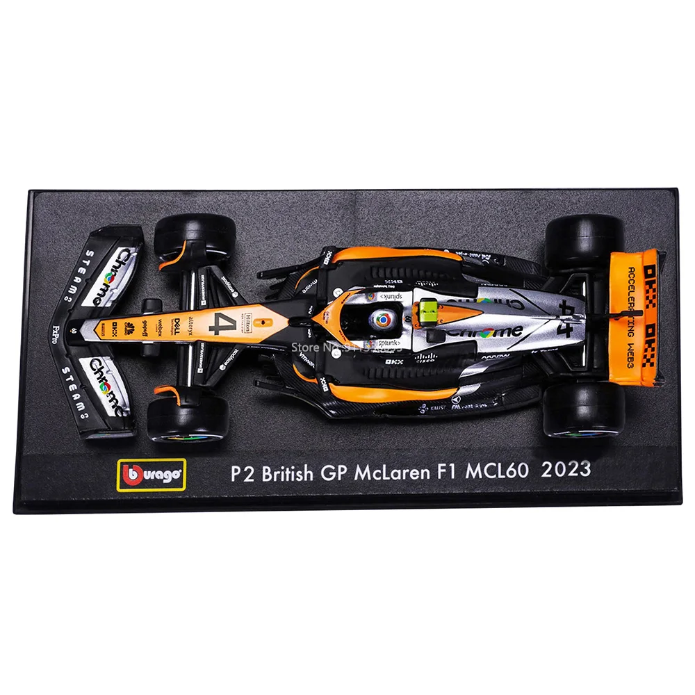 Bburago 1:43 McLaren F1 Team 2023 MCL60 4# Lando Norris 81# Oscar Piastri alloy car model toy series collection gift