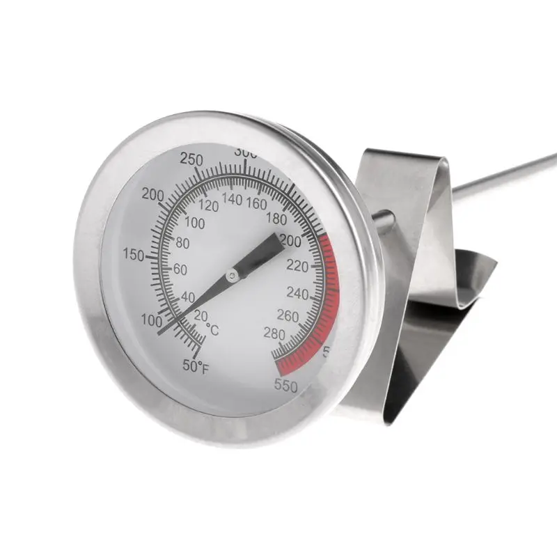 Long Probe Stainless Steel Fried Thermometer For High-temperature Testing.