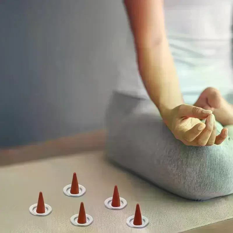 Metal Incense Holder Disc Tray 10/25pcs Non-Slip Rust Free Suitable for Tower Cone Incense Bedroom Yoga Studio Decor