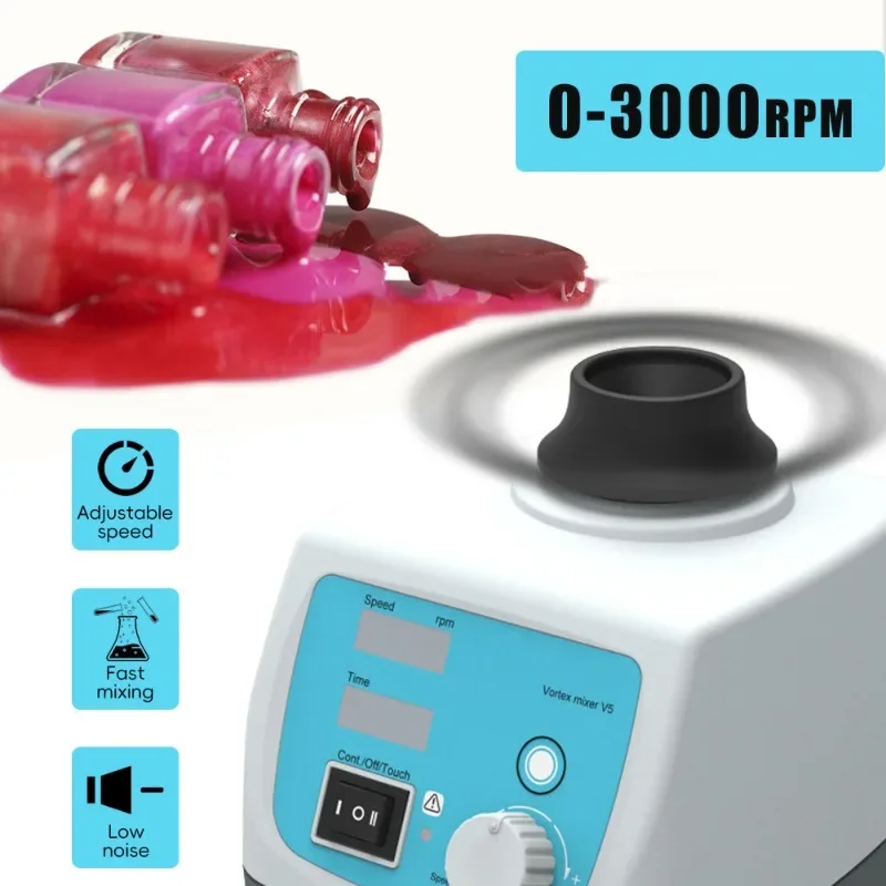 3000 RPM adjustable oscillator laboratory vortex mixer LED display time speed mini handheld