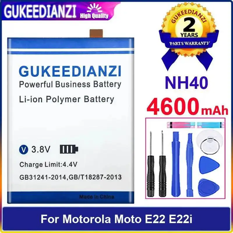 

Долговечный аккумулятор NH40 4600 мАч для Motorola Moto E22 E22i, хорошая низкотемпературная батарея для мобильного телефона