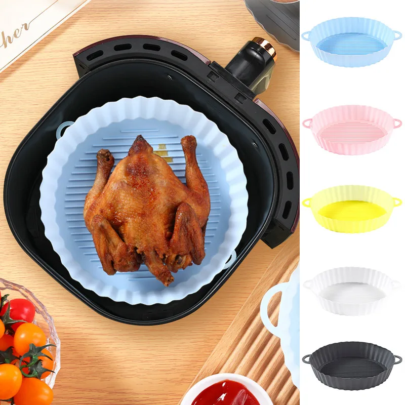 

1PC Ari Fryer Accessories Baking Tray Pad Chicken Basket Silicone Pad Air Fryer Fried Pizza