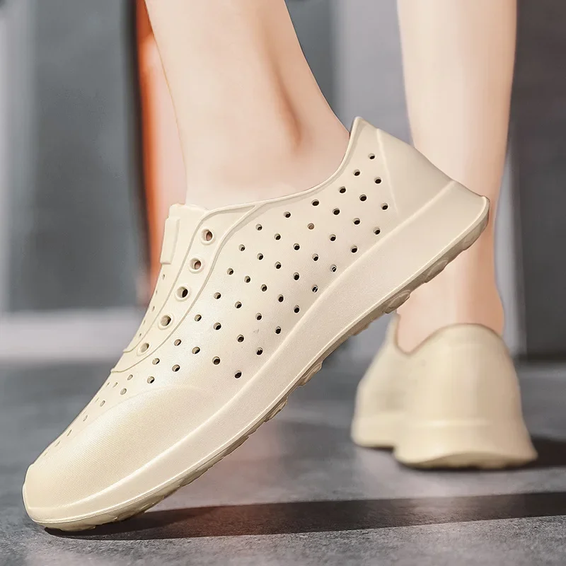 

Легкие, нескользящие, дышащие повседневные сандалии Datong с перфорацией для мужчин и женщин, парные спортивные сандалии, взрослые садовые туфли с отверстиями