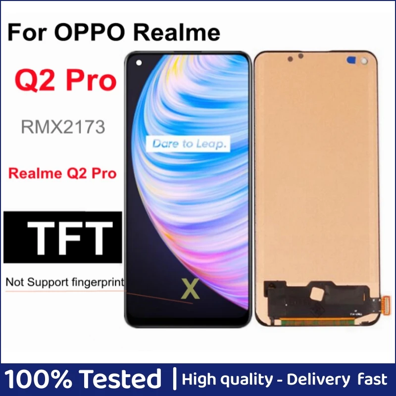 

6.4" TFT For Oppo Realme Q2 Pro 5G LCD Display Touch Screen Digitizer Assembly for OPPO RMX2173 Realme Q2 Pro LCD