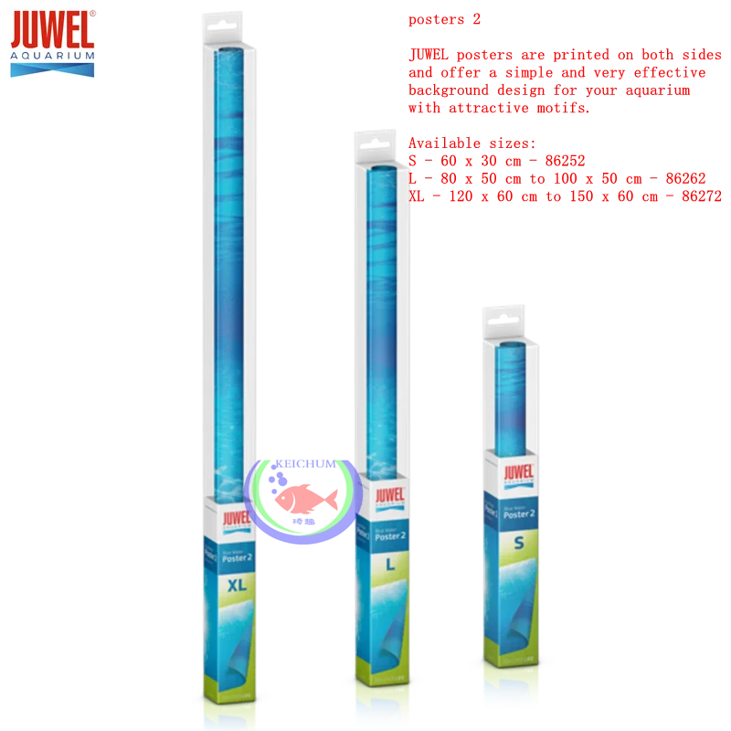 Juwel original genuine off cylinder HD ocean blue background sticker can be used on both sides