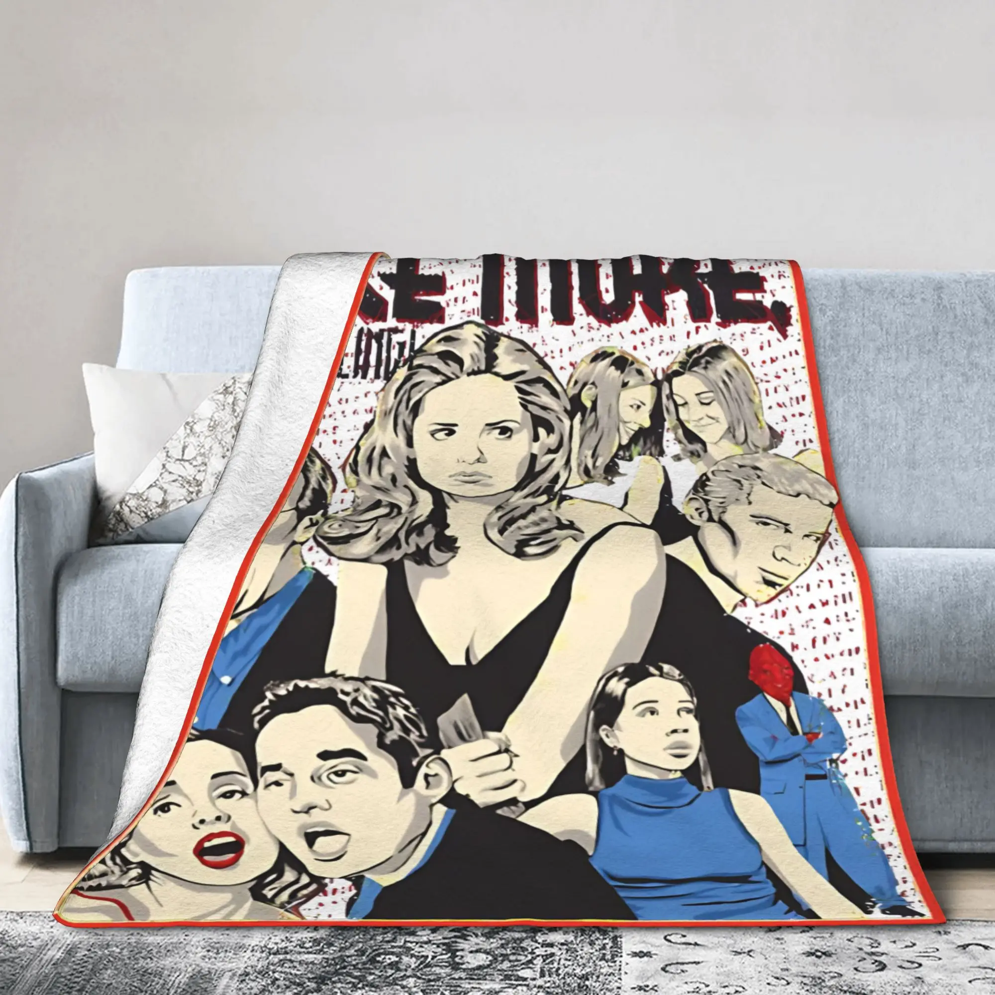 Buffy the Vampire Slayer Blanket Cover Fleece  Lightweight Thin Throw Blanket for Car Sofa Couch Bed Rug