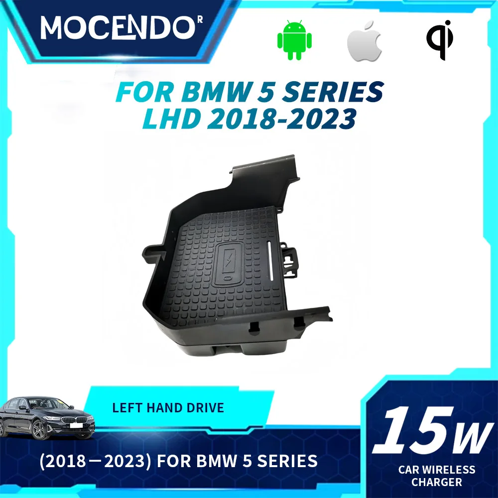 Für BMW Neue 5er-Reihe G30 G31 G38 G32 6GT 2018-2023 Auto Kabelloses Ladegerät Q-I Telefonhalter Intelligentes Schnell-Ladepad