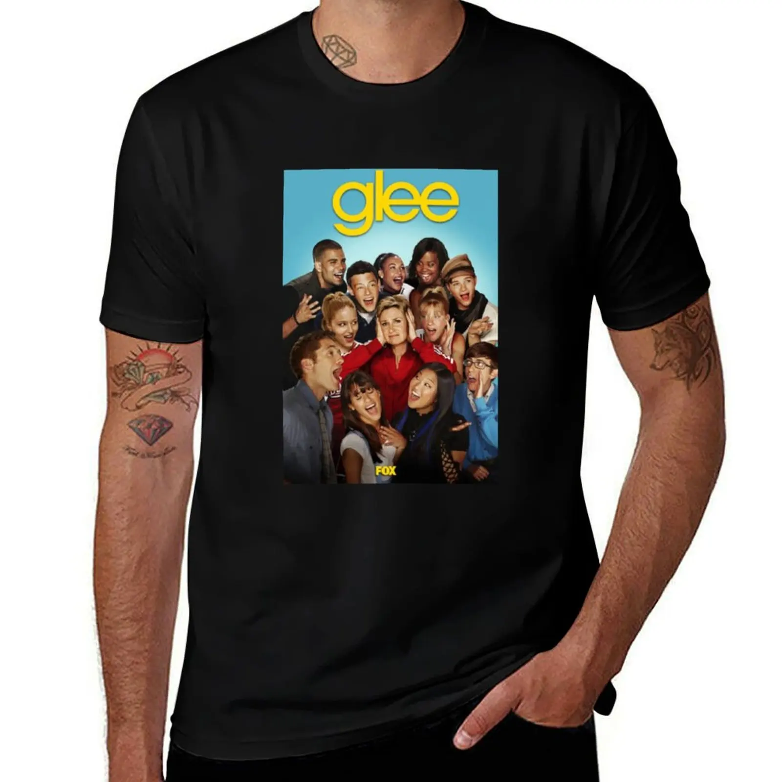 Glee Poster Blue T-Shirt Plus Size Street Style Tee T-Shirt