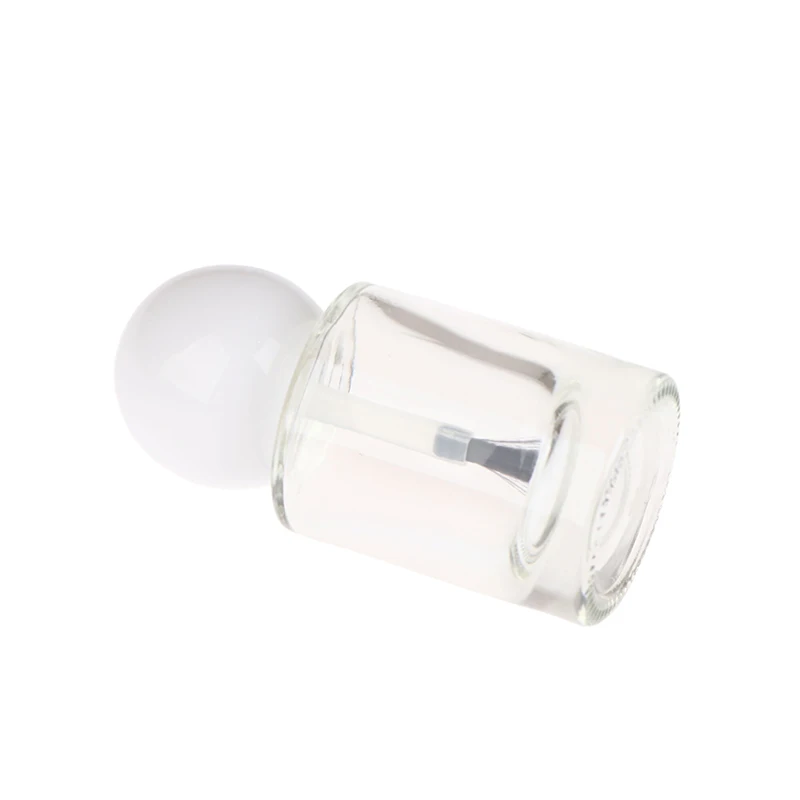 【Peace】1pcs 15ml Empty Nail Polish Bottles Clear Glass Nail Gel Bottles With Brush Cap Nail Oil Nail Art Tool
