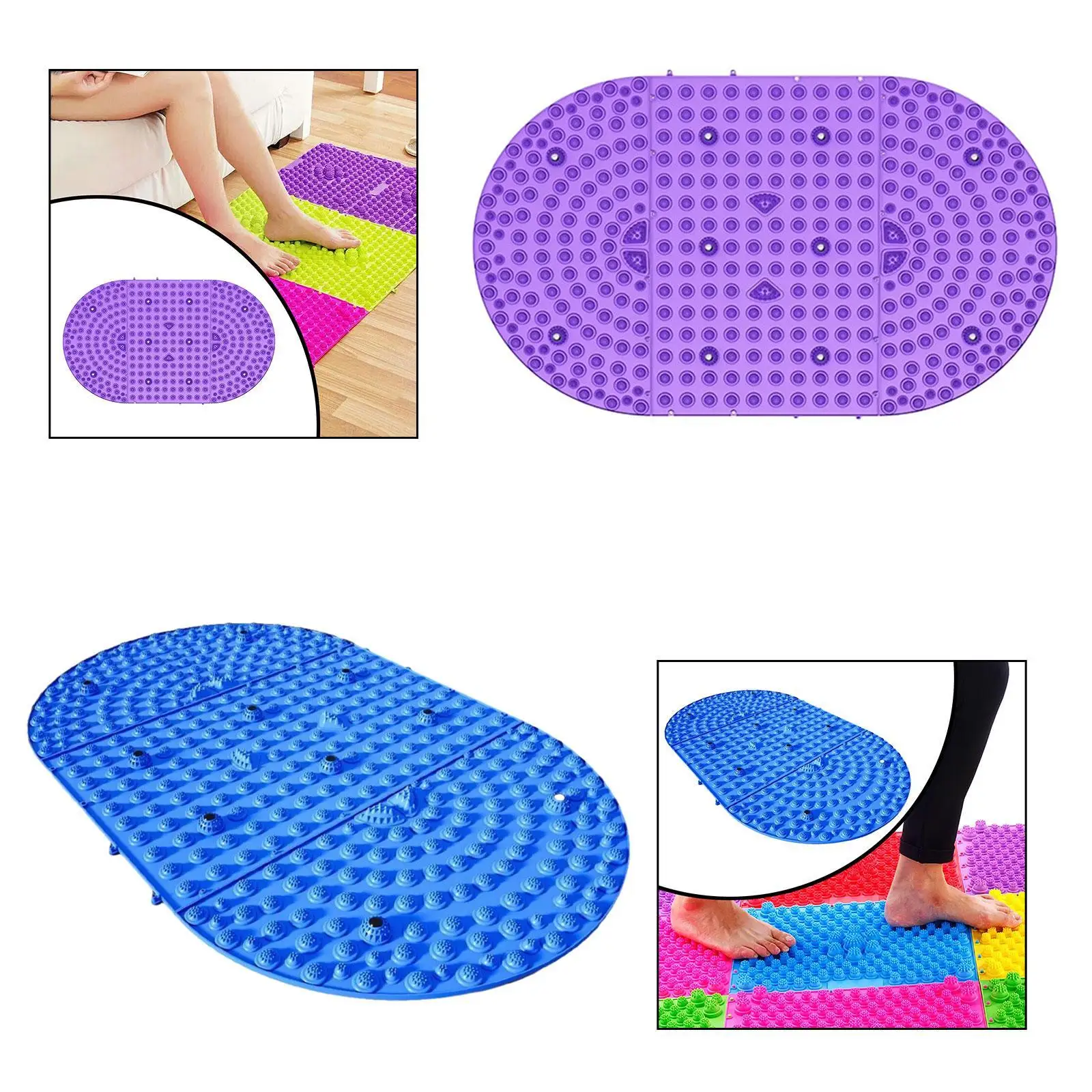 Foot Massager Mat Non Slip Compact Reflexology Mat for Office Bedroom Travel