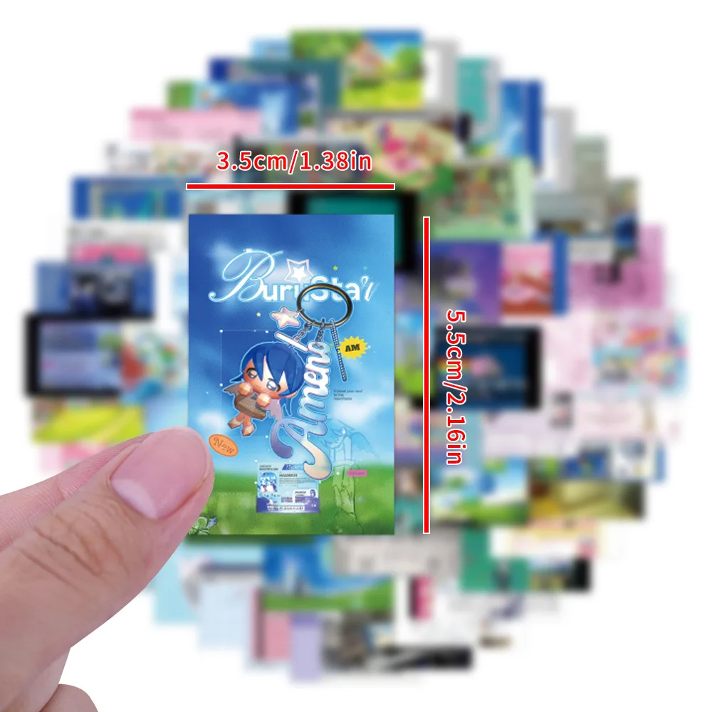 80pcs Cartoon Webcore Doodle Creative Decorative Stationery Hand Account Water Cup Computer Stickers