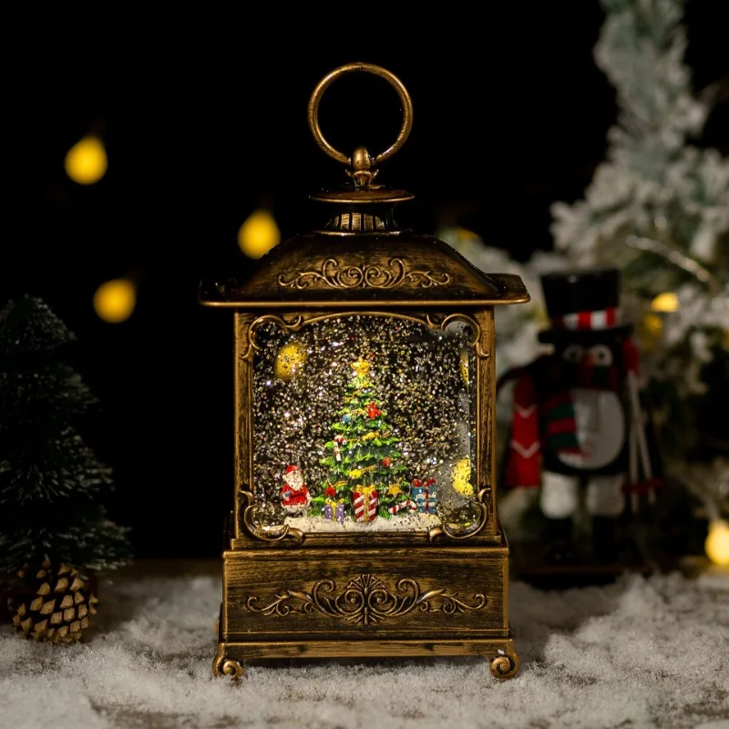 Christmas Ornaments Wind Lantern Music Box Children\'s Birthday Christmas Gift Home Accessories Living Room Decoration