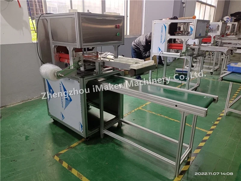 Automatic Handmade Soap Bar Plastic Stretch PE Film Shrink Packaging Packing Wrapping Machine