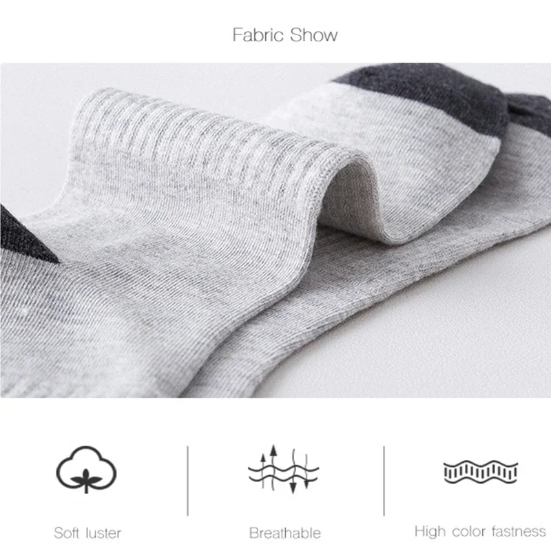 يوبين-جوارب قابلة للتنفس للرجال ، لون أسود ، قطن ، جودة عالية ، للطلاب ، مقاس 39-44 ، 5.