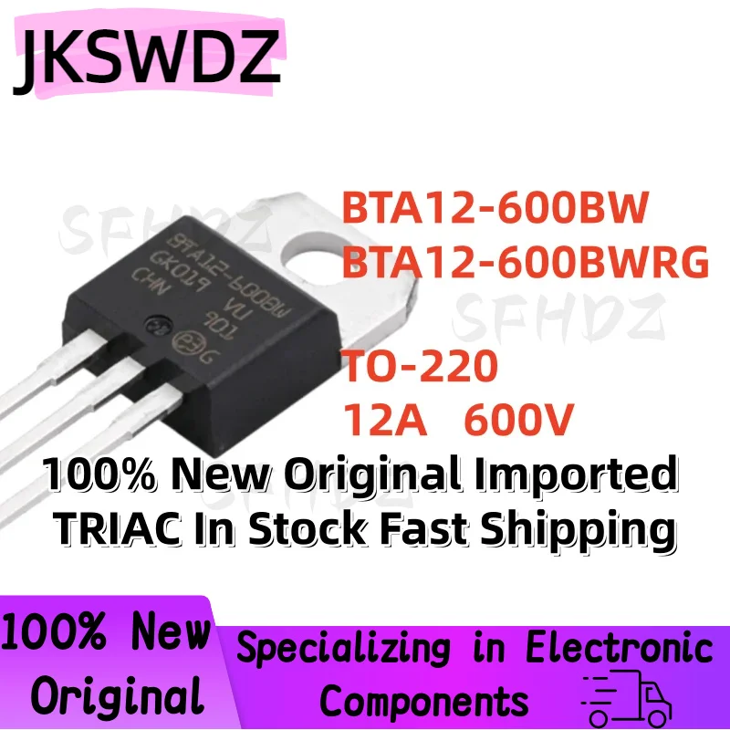 

10/20/30PCS BTA12-600BW BTA12600BW BTA12 TO-220 12A 600V 100% New Original Imported TRIAC In Stock Fast Shipping