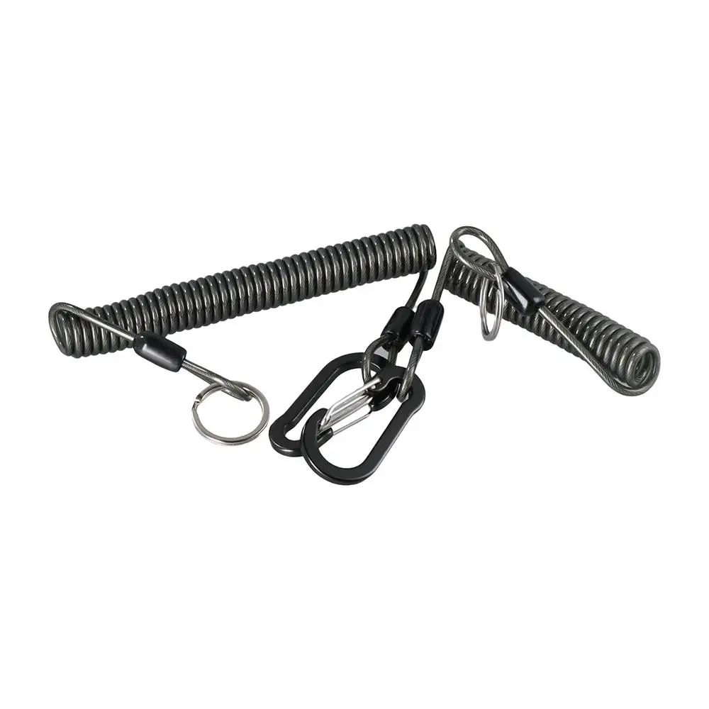 Rope Key Lanyard Key Cord Twisted Retention Rope Fishing Coiled Lanyard Fishing Missed Rope Wire Spring Rope Fishing Lanyard