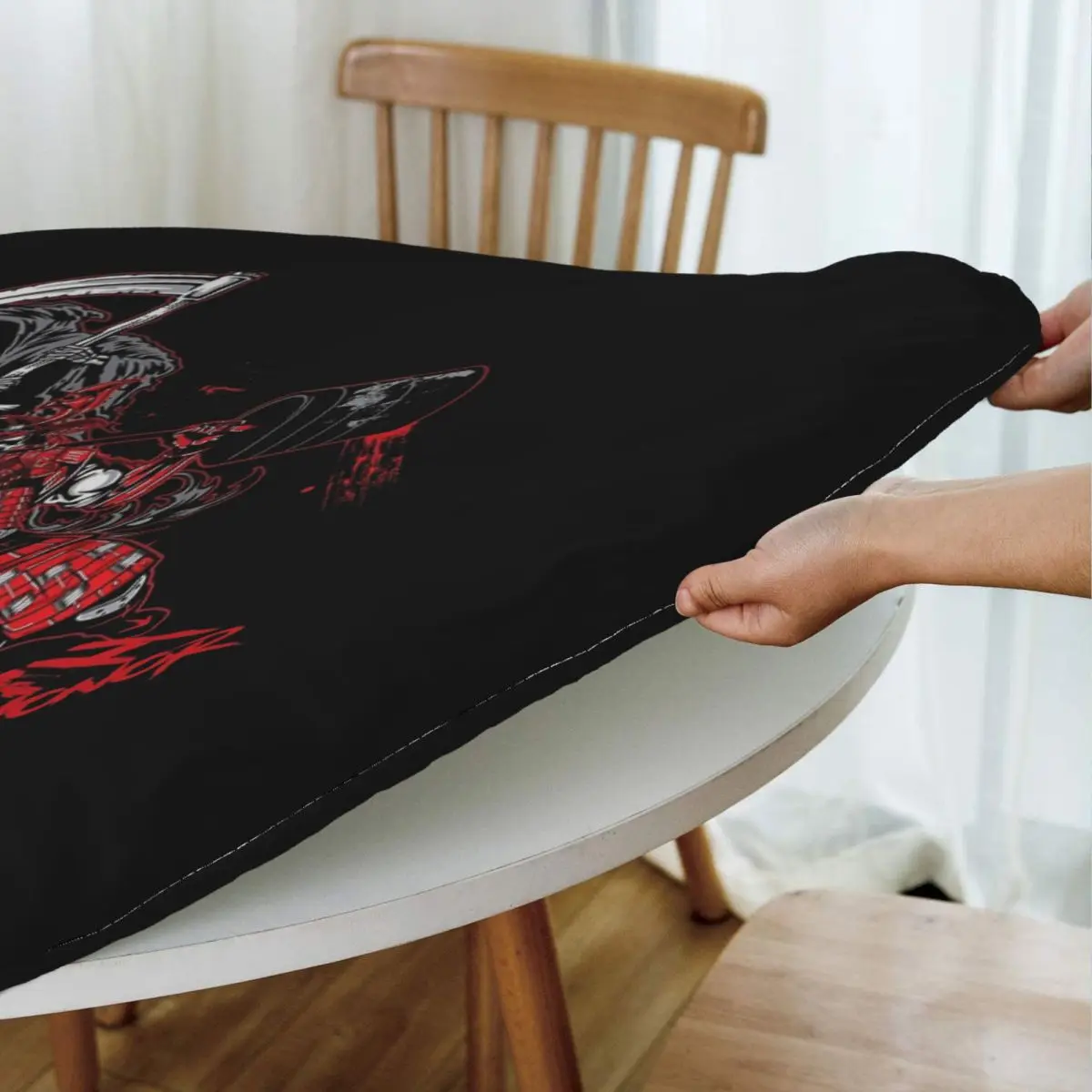 Depth Before Dishono Waterproof Round Tablecloth Oilproof Table Cloth for Kitchen Events Dining Table Cover