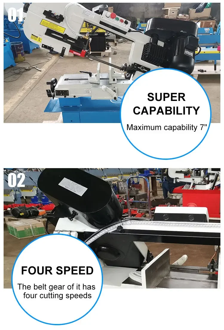BS712N China Horizontal Metal Band Saw Machine For Metal Cutting