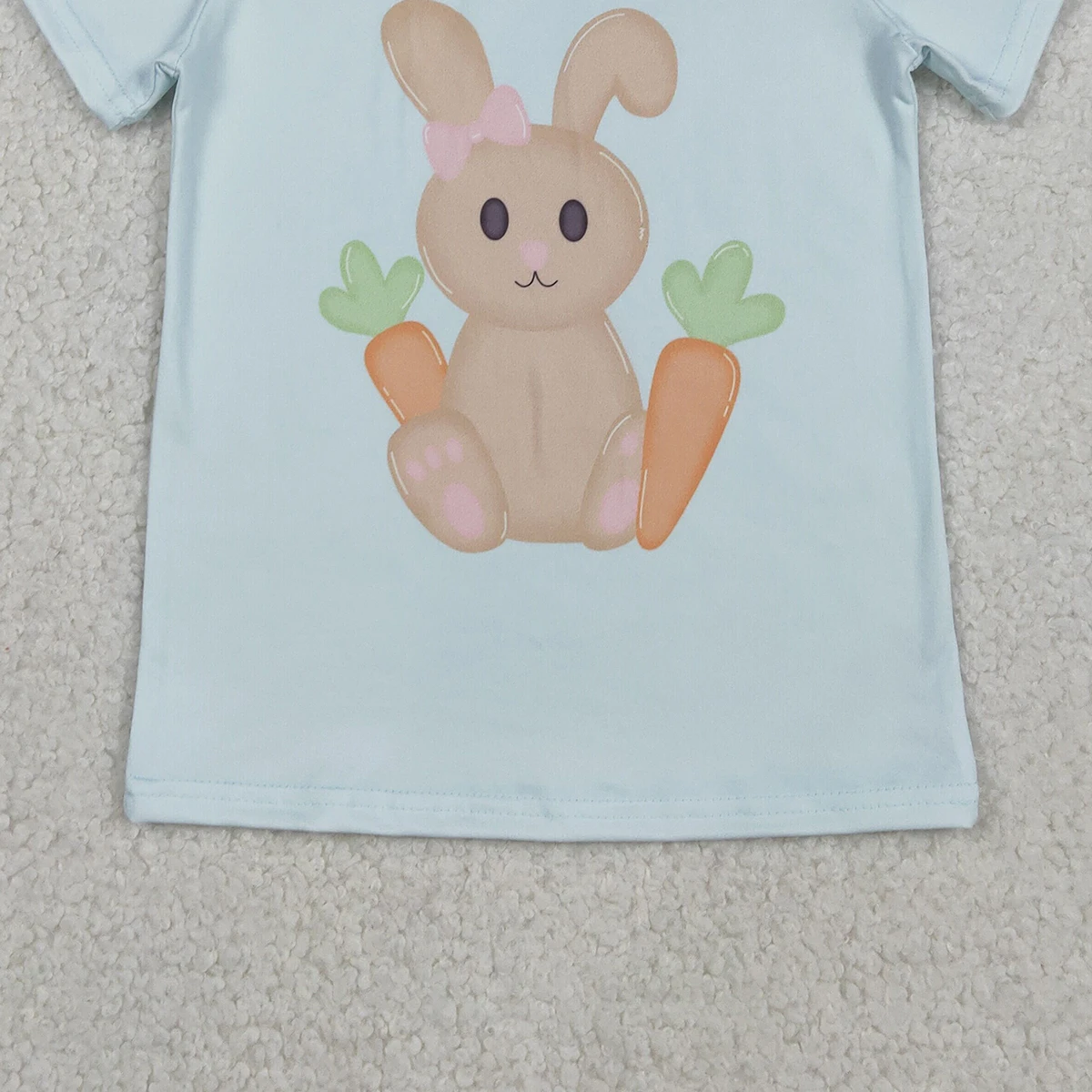 Z1126-20 GT1395 ملابس بوتيك للأطفال بأكمام قصيرة قميص عيد الفصح للأطفال البنات #3