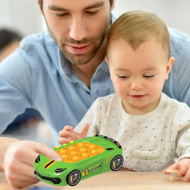 Whack-a-Mole Game Sports Car Quick Push Game Toy Realistic Catching Hammer Game Decompressionn Toy With Sound Toy For Kids