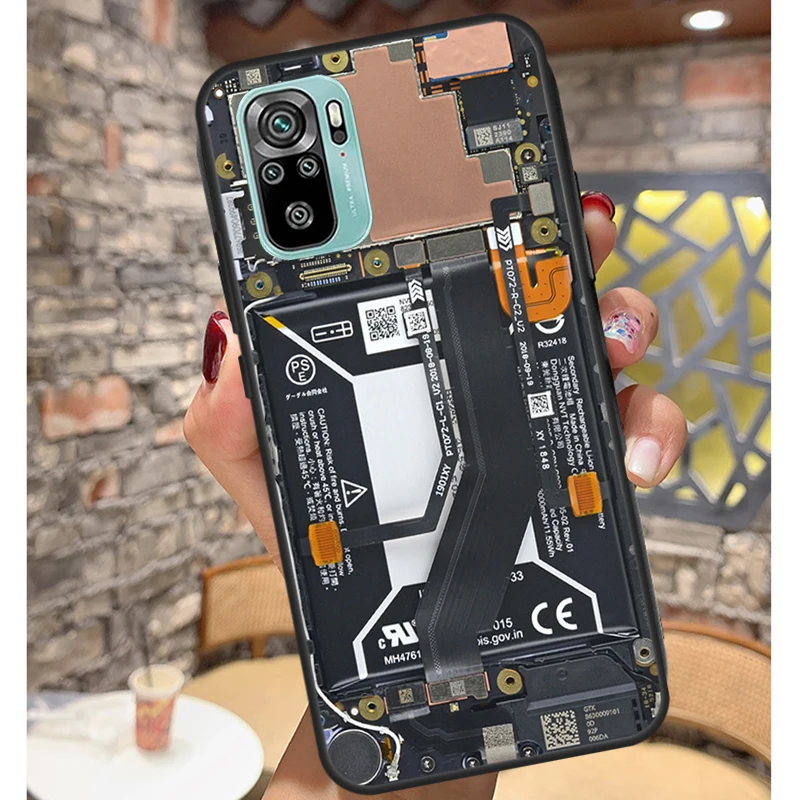 Motherboard Circuit Board Case For Xiaomi Redmi Note 12 Pro 8 9 10 11 Pro 9S 10S 11S 12S Redmi 12C 10C 9C 10A Cover