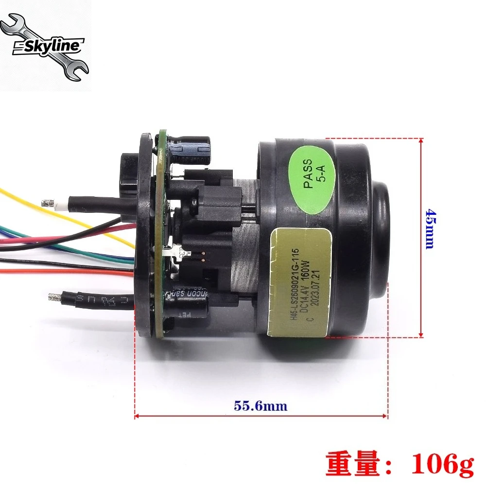45MM violent high-speed brushless hand-held vacuum cleaner fan DC14.4V 160W built-in driver board