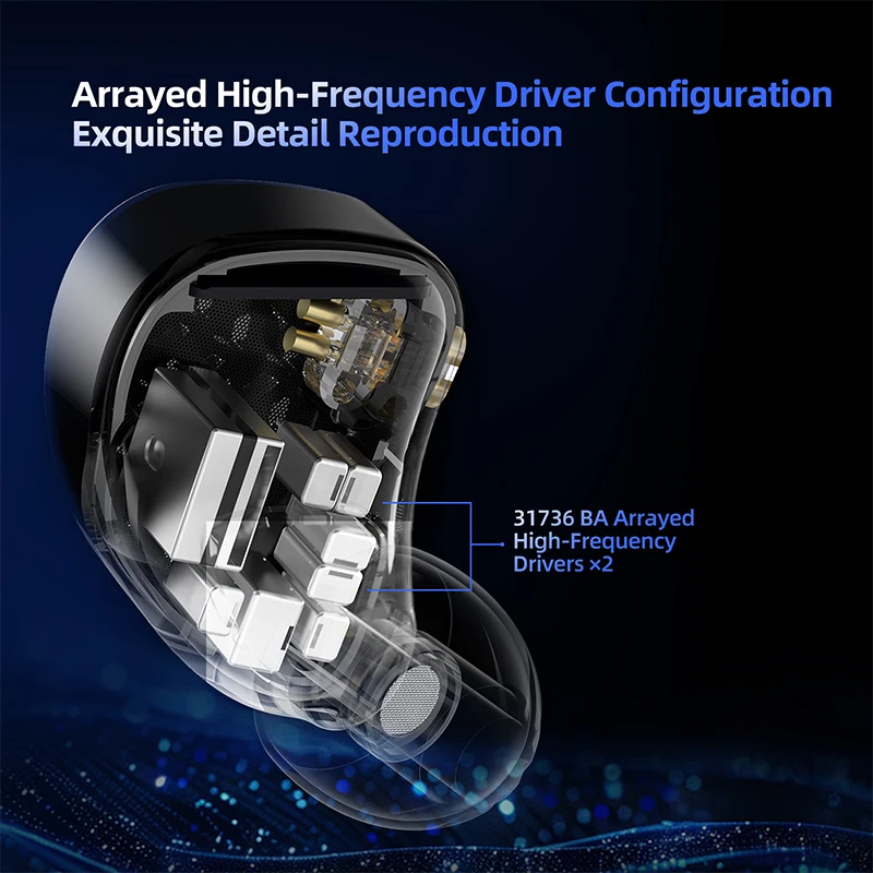 Pre-order KZ AM16 16 Drivers Professional Hi-Fi IEM Ergonomic Design Wired Earphone with Bass-Enhanced/Balanced Tuning Editions