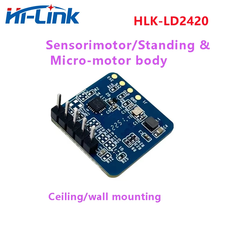 Hi-Link New 24G HLK-LD2420 Intelligent Low Power Consumption MMwave Sensor Human Presence Sensing Radar Module High Sensitivity