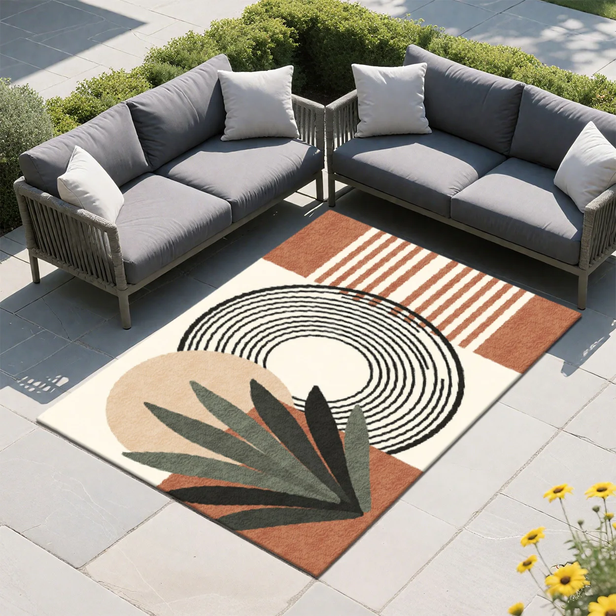 Dywan z abstrakcyjnym geometry – Printed Rug Abstract recenzja i cena