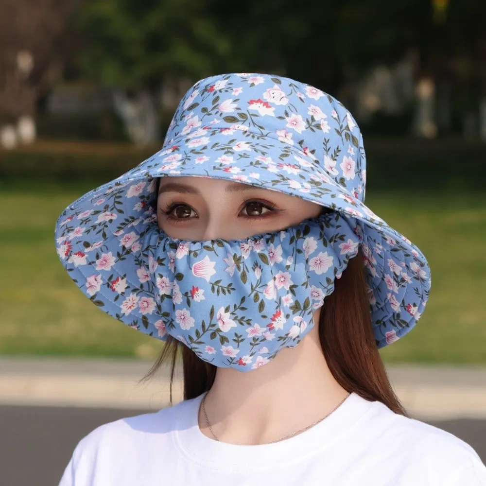 Sombrero de protección solar anti-UV para mujer, gorra de recolección de té con ala ancha que absorbe la humedad, gorra protectora contra el polvo UPF 50+, gorra protectora solar para ciclismo