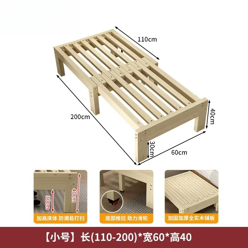for Solid Wood Sofa Bed with Telescopic Pull-Out Design  Space Saving Tatami Bed Small Apartments  Easy Push-Pull Mechanism