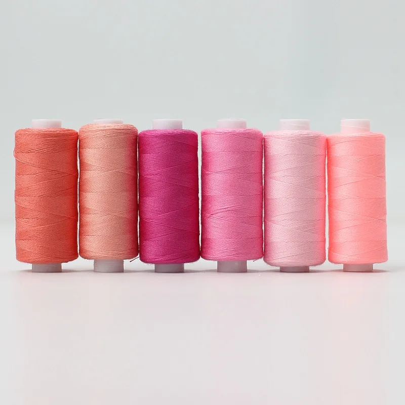 Household Multi-Color 402 Sewing Thread Hand Sewing Diy Polyester Thread Sewing Accessories Embroidery Spools Stitch 6PCS/Set