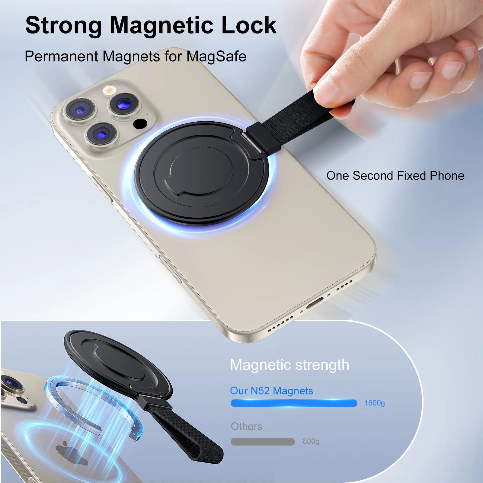 Voor DJI Osmo 7/7P Magnetische Ring Klem Houder Voor Magsafe Adapter Handheld Stabilizer Quick Release Module Mount accessoires