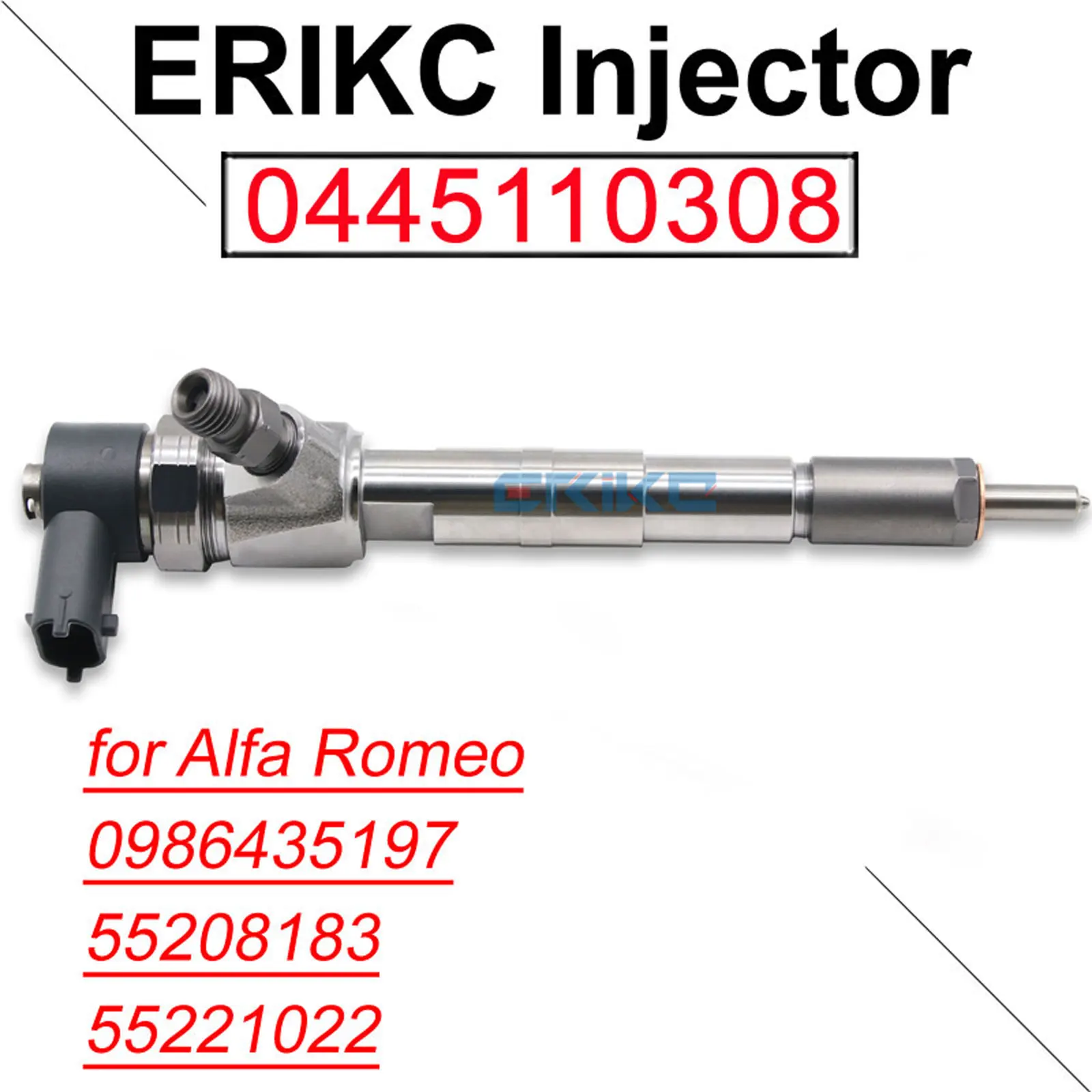 

0445110308 Common Rail Diesel Fuel Injector 0986435197 Sprayer Nozzle 0 445 110 308 for Bosch Alfa Romeo 55208183 55221022