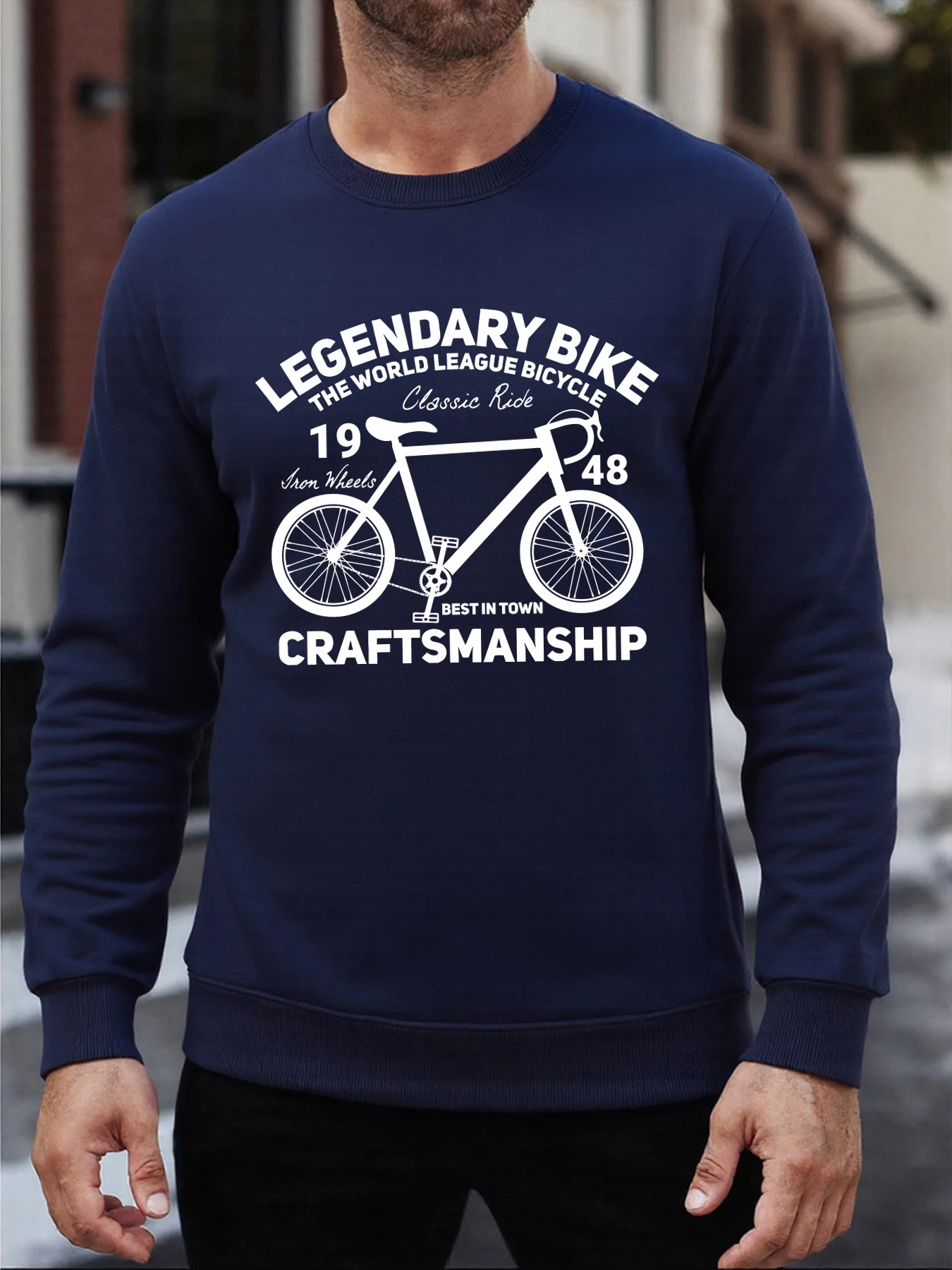 Legendäre Fahrrad Handwerkskunst Druck Männer Sweatshirt Kreativität Fleece Top Mode Hip Hop Pullover Herbst Casual Streetwear