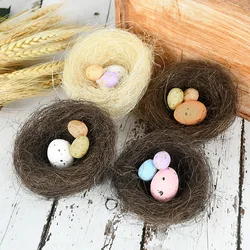 Simulation Bird Nest Artificial Foam Eggs Easter Decoration for Home Garden DIY Decoration Craft Easter Party Decor Supplies