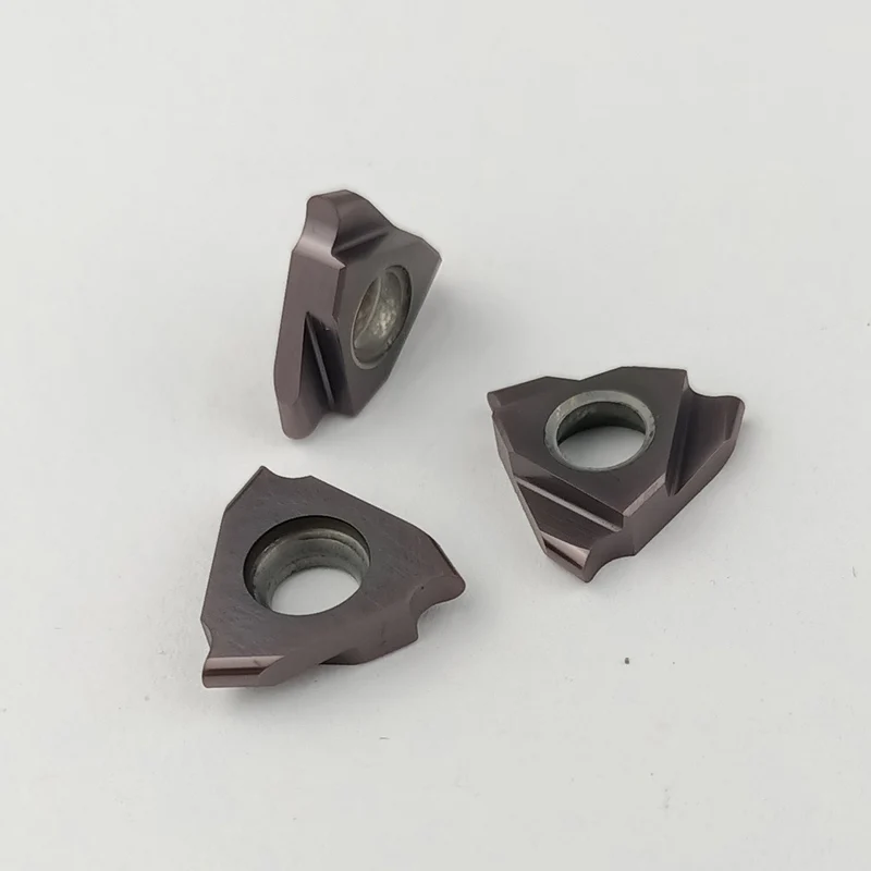 أدوات قطع مخرطة CNC للقطع المستدير الضحلة ، إدراج كربيد مثلث للصلب ، TGF32R050 R0.25 إلى TGF32R300 R1.5 ، 10 ts