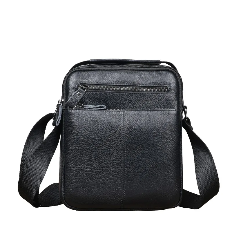 

Мужская сумка через плечо из натуральной кожи, повседневная, из первого слоя воловьей кожи, маленькая сумка-кроссбоди для мужчин