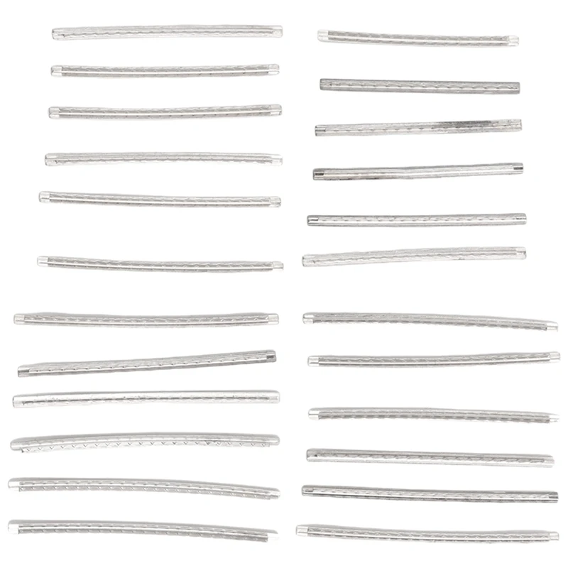 جيتار كهربائي صوتي عملي 2.9 ملم، 24 سلك فريت، مجموعة أسلاك فريت، فضي