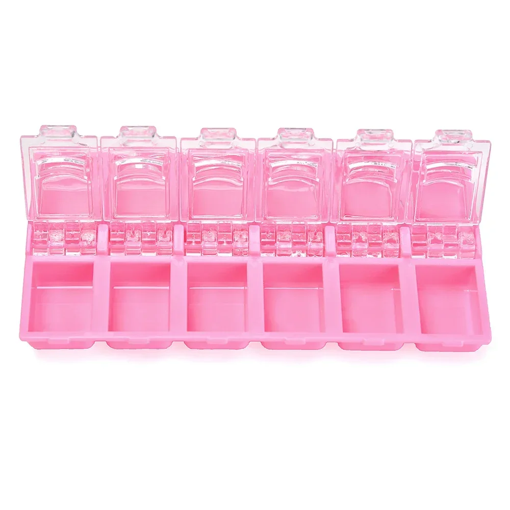 

1PC Nail Storage Box with 12 Grids Plastic Storage Box for Packing Nail Art Decoration Rhinestones Beads Diamond Accessories