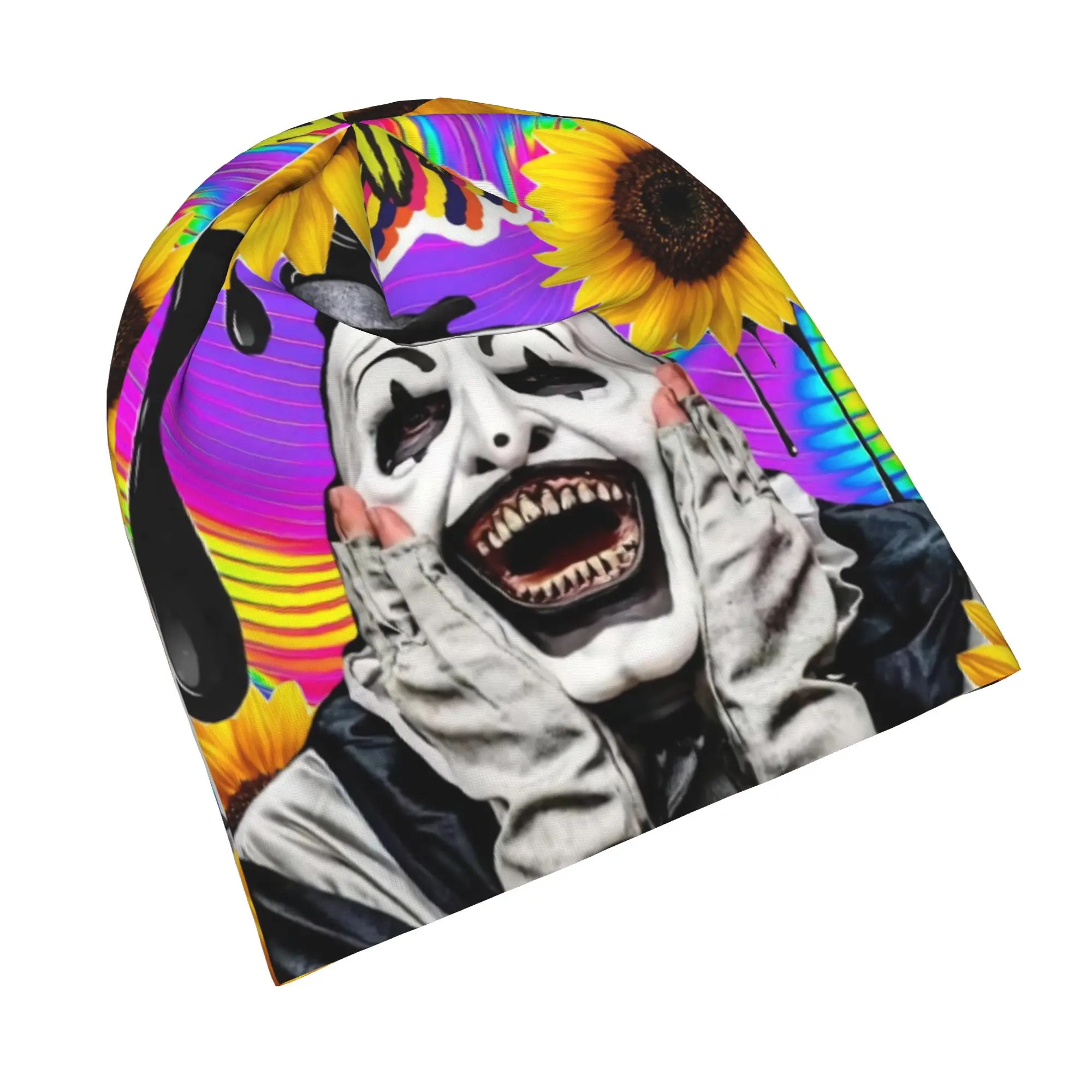 Terrifier Bonnet Hats Cool Outdoor Skullies Beanies Hat Horror Movie for Men Women Warm Dual-use Cap