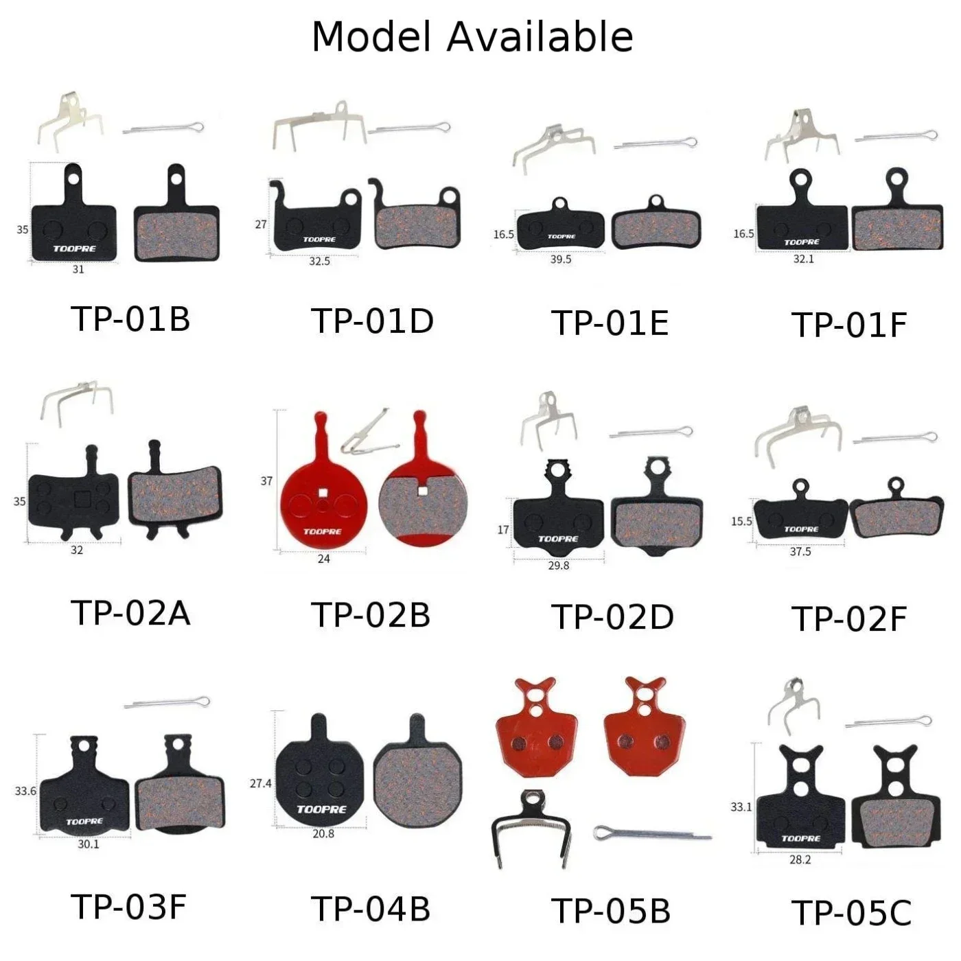 Convenient Durable Practical Disc Brake Pads Accessories For M446 355 395 BB5 Parts Sports TP-01B TP-01D TP-01E